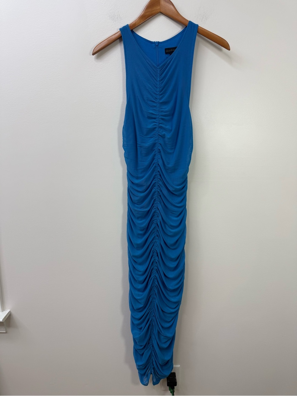 House of Harlow 1960 Royal Blue Ruched Maxi Dress size S - Picture 7 of 9
